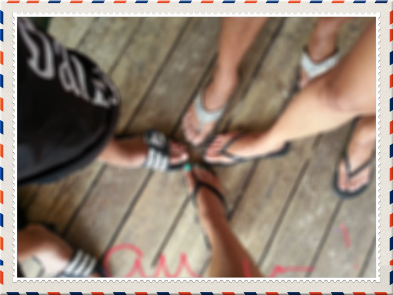 Our traveling buddies willing to take a foot photo!